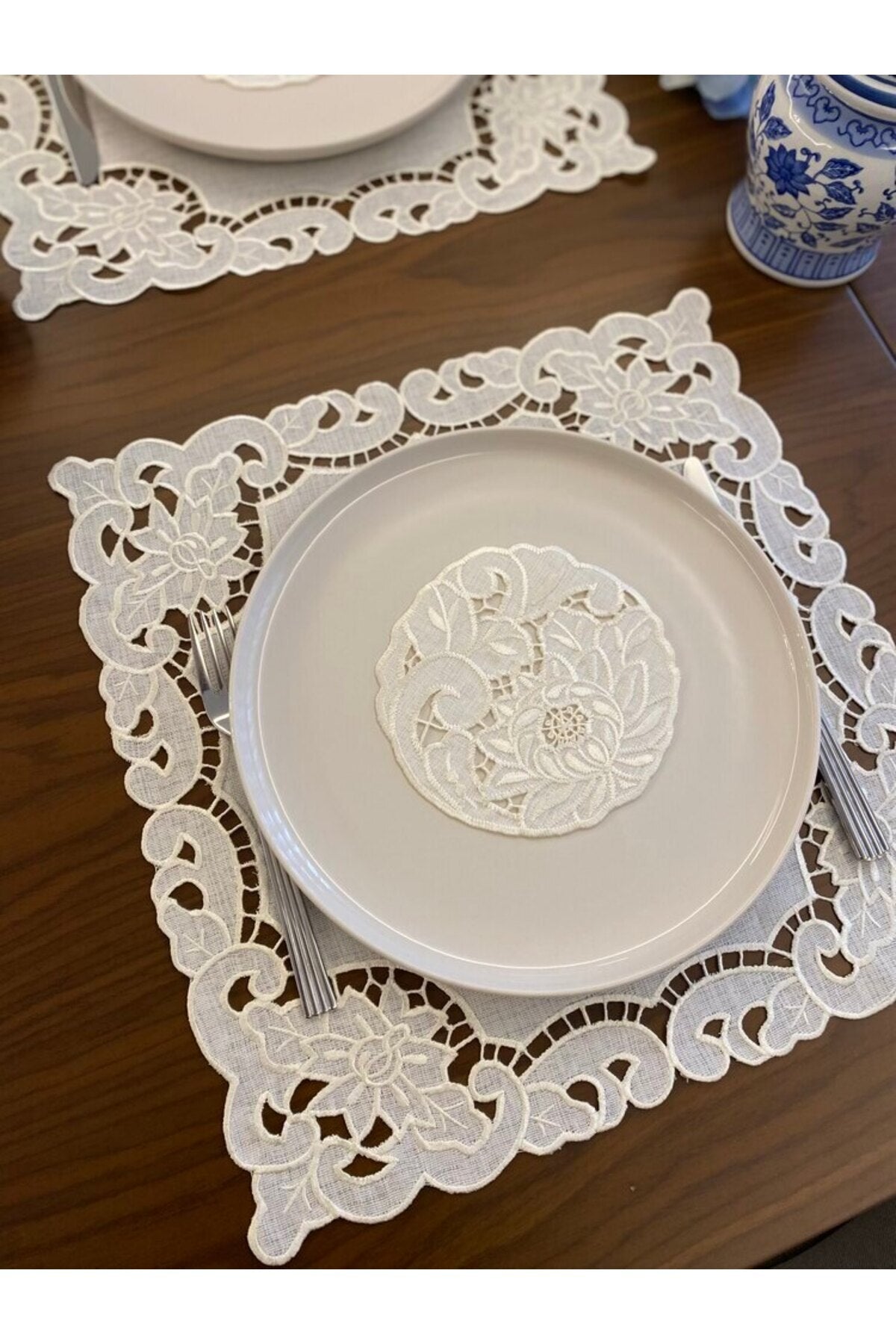 Rose - Yemek Peçetesi Delik İşi