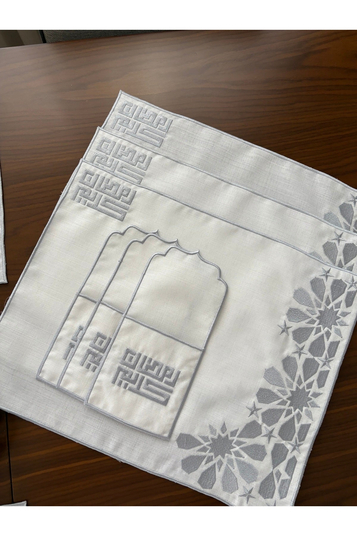 Ramazan Serisi - Amerikan Servis ve Kaşıklık Set - Gümüş