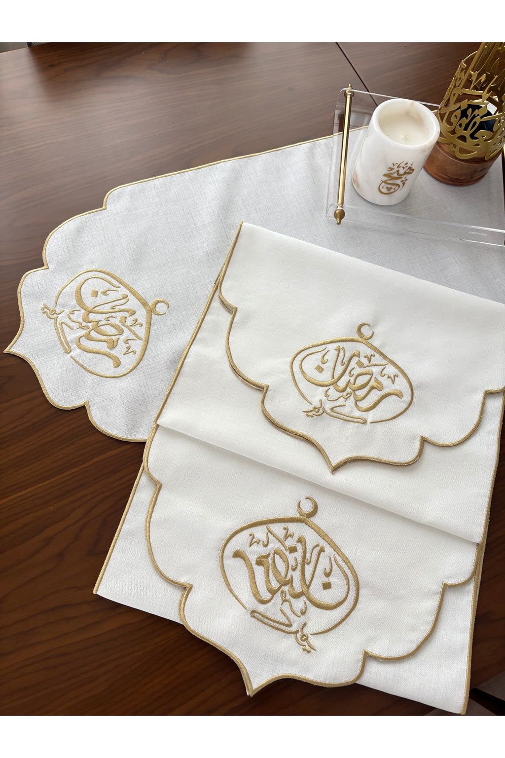 Arapça Yazılı Ramadan Kareem Runner - Gümüş
