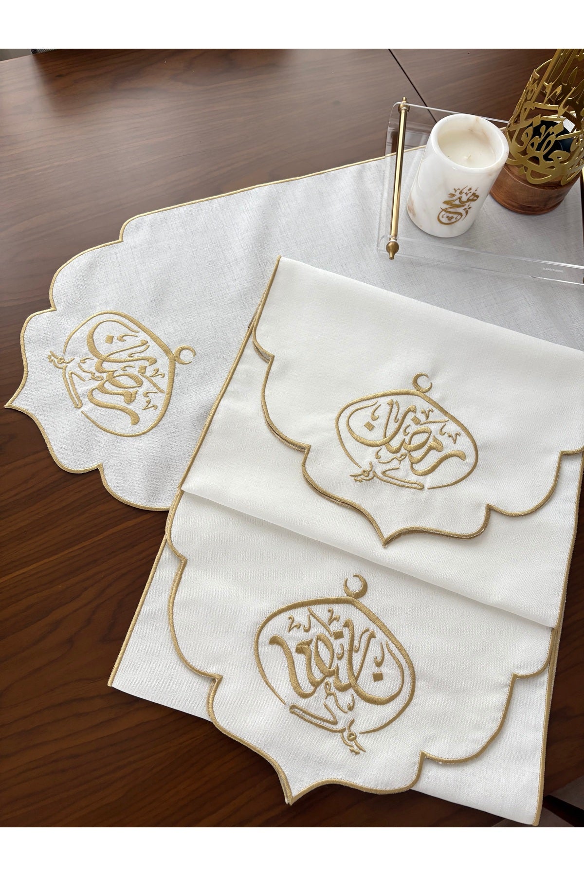 Arapça Yazılı Ramadan Kareem Runner - Gümüş